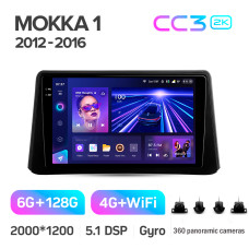 Штатна магнітола Teyes CC3 6+128 Gb з коловим оглядом 360° Opel Mokka 1 2012-2016 9" 2k