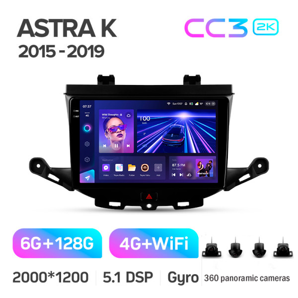 Штатна магнітола Teyes CC3 6+128 Gb з коловим оглядом 360° Opel Astra K 2015-2022 (A) 9