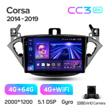 Штатная магнитола Teyes CC3 2k 4+64 Gb Opel Corsa 2014-2019 9″