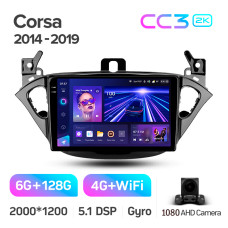 Штатная магнитола Teyes CC3 2k 6+128 Gb Opel Corsa 2014-2019 9″