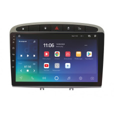 Штатна магнітола SIGMA PRO 9464 ANDROID 10 4+64 Gb 4G DSP Peugeot 408 1 T7 2012-2020 For Peugeot 308 2007-2015 Silver 9"