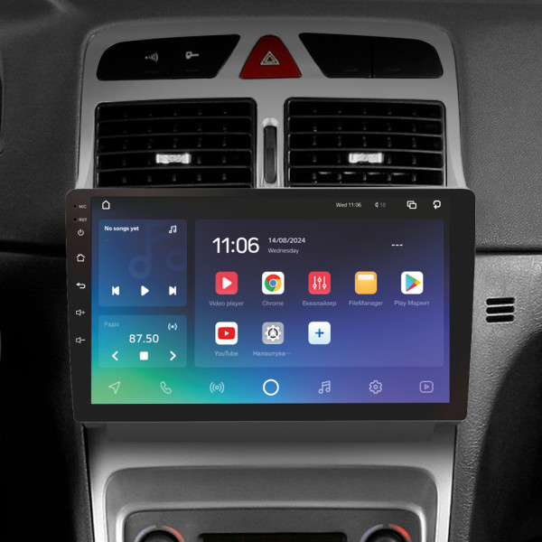 Штатна магнітола SIGMA PRO 9432 ANDROID 10 4+32 Gb 4G DSP Peugeot 307 1 2001-2008 9