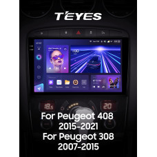 Штатная магнитола Teyes CC3 2k 6+128 Gb Peugeot 408 1 T7 2012-2020, 308 2007-2015 9″