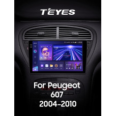 Штатна магнітола Teyes CC3 6+128 Gb з коловим оглядом 360° Peugeot 607 2004-2010 9" 2k (L1)