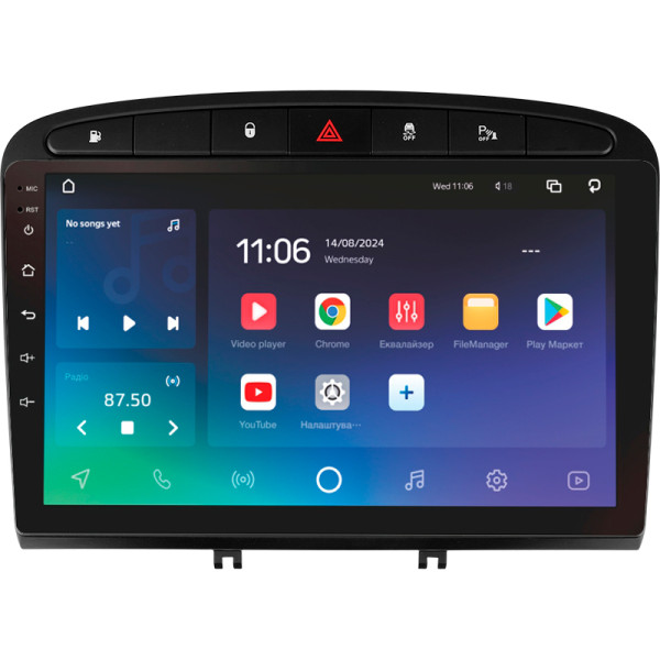 Штатна магнітола SIGMA PRO 9432 ANDROID 10 4+32 Gb 4G DSP Peugeot 408 1 T7 2012-2020 For Peugeot 308 2007-2015 9