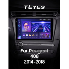 Штатна магнітола Teyes CC3 6+128 Gb з коловим оглядом 360° Peugeot 408 2014-2018 10" 2k
