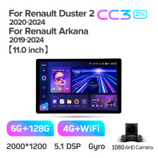 Штатна магнітола Teyes CC3 6+128 Gb Renault Arkana 2019-2023 (F2) 11" 2k