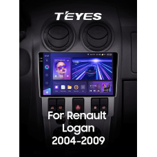 Штатная магнитола Teyes CC3 2k 6+128 Gb Renault Logan 1 2004-2009 9″