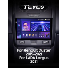 Штатная магнитола Teyes CC3 2k 6+128 Gb 360° Renault Duster 2015-2021 / LADA Largus 1 2021 (F1) 9″