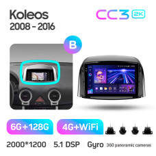 Штатная магнитола Teyes CC3 2k 6+128 Gb 360° Renault Koleos 2008-2016 (A) 9″