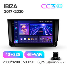 Штатна магнітола Teyes CC3 4+32 Gb Seat Ibiza 2017-2020 9" 2k (L1)