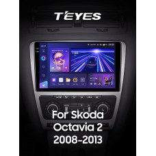 Штатна магнітола Teyes CC3 6+128 Gb Skoda Octavia 2 A5 2008-2013 10" silver 2k