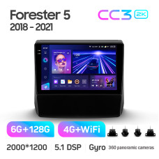 Штатная магнитола Teyes CC3 2k 6+128 Gb 360° Subaru Forester 5 2018-2023 9″