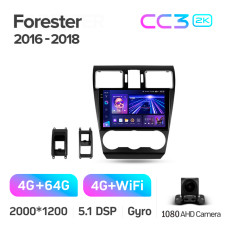Штатна магнітола Teyes CC3 4+64 Gb Subaru Forester SJ 2015-2018 9" 2k