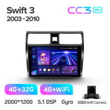 Штатная магнитола Teyes CC3 2k 4+32 Gb Suzuki Swift 3 2003-2010 10″
