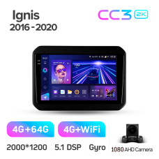 Штатная магнитола Teyes CC3 2k 4+64 Gb Suzuki Ignis 2016-2020 9″