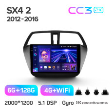 Штатная магнитола Teyes CC3 2k 6+128 Gb 360° Suzuki SX4 2 S-Cross 2012-2016 9″