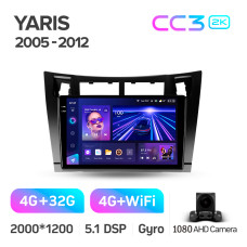 Штатная магнитола Teyes CC3 2k 4+32 Gb Toyota Yaris XP90 2005-2012 (F1) 9″