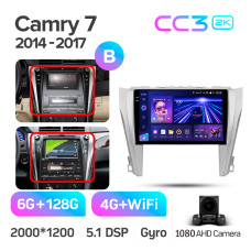 Штатная магнитола Teyes CC3 2k 6+128 Gb для Toyota Camry 7 XV 50 55 2014-2017 (B) 10″