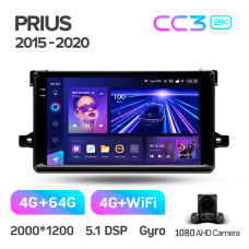 Штатная магнитола Teyes CC3 2k 4+64 Gb Toyota Prius XW50 2015-2020 9″