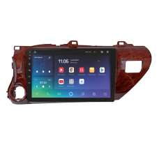 Штатна магнітола SIGMA PRO 10464 ANDROID 10 4+64 Gb 4G DSP Toyota Hilux Pick Up AN120 2015-2020 Mahogany 10"