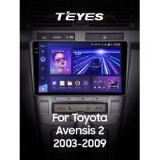 Штатная магнитола Teyes CC3 2k 6+128 Gb Toyota Avensis T250 2 2003-2009 9″