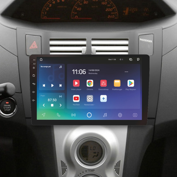 Штатная магнитола Sigma Pro 9464 4+64 Gb Toyota Yaris XP90 2005-2012 (F1) 9″