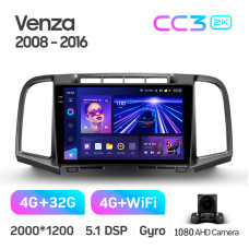 Штатная магнитола Teyes CC3 2k 4+32 Gb Toyota Venza 2008-2016 9″