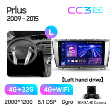Штатная магнитола Teyes CC3 2k 4+32 Gb Toyota Prius XW30 2009-2015 9″