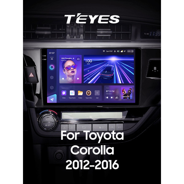 Штатная магнитола Teyes CC3 2k 4+64 Gb Toyota Corolla 11 2012-2016 (A) 10″