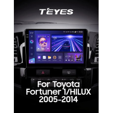 Штатна магнітола Teyes CC3 6+128 Gb з коловим оглядом 360° Toyota Fortuner 1 AN50 AN60 HILUX Revo Vigo (F2) 2005-2007 9" 2k