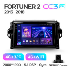 Штатна магнітола Teyes CC3 4+32 Gb Toyota Fortuner 2 2015-2018 9" 2k