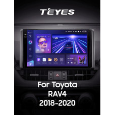 Штатная магнитола Teyes CC3 2k 4+64 Gb Toyota RAV4 5 XA50 (1 Din) 2018-2023 10″