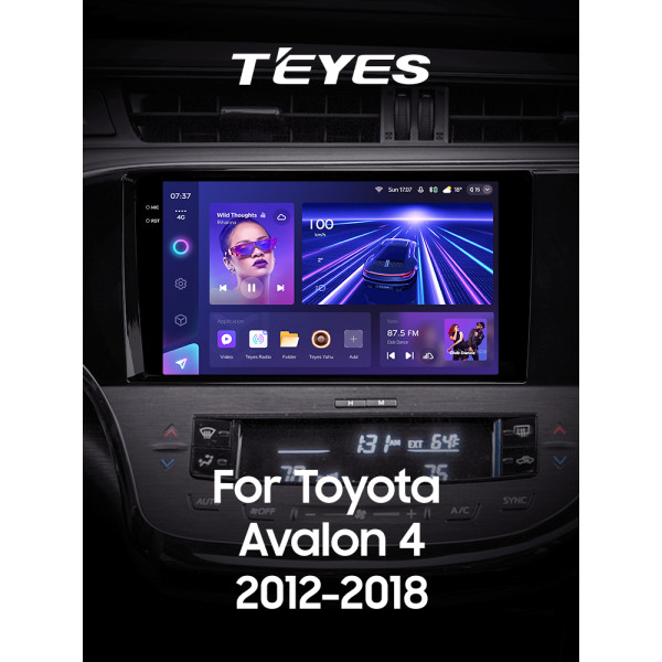 Штатная магнитола Teyes CC3 2k 4+32 Gb Toyota Avalon 4 XX40 2012-2018 9″