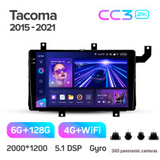 Штатна магнітола Teyes CC3 6+128 Gb з коловим оглядом 360° Toyota Tacoma N300 2015-2021 (F1) 9" 2k