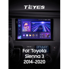 Штатная магнитола Teyes CC3 2k 4+64 Gb Toyota Sienna 3 XL30 2014-2020 9″