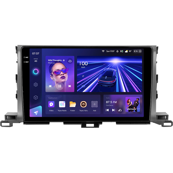 Штатная магнитола Teyes CC3 2k 4+64 Gb Toyota Highlander 3 XU50 2013-2018 10″