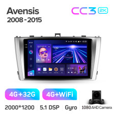 Штатная магнитола Teyes CC3 2k 4+32 Gb Toyota Avensis 3 2008-2015 (F1) 9″