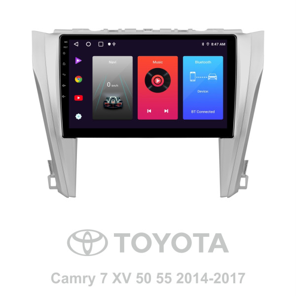 Штатна магнітола SIGMA F10216 ANDROID 10 2+32 Gb Toyota Camry 7 XV 50 55 2014-2017 (A) 10