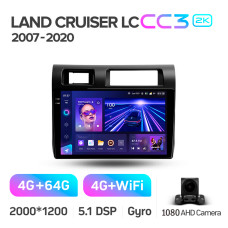 Штатная магнитола Teyes CC3 2k 4+64 Gb Toyota Land Cruiser 70 Series LC 79 2007-2020 9″