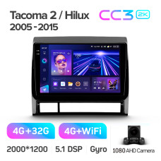 Штатная магнитола Teyes CC3 2k 4+32 Gb Toyota Tacoma 2 N200, Hilux 2005-2015 9″