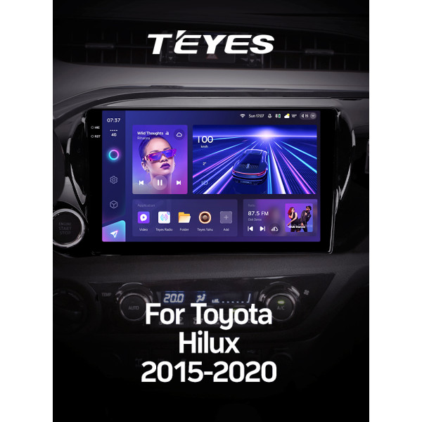 Штатная магнитола Teyes CC3 2k 4+64 Gb Toyota Hilux Pick Up AN120 2015-2020 10″