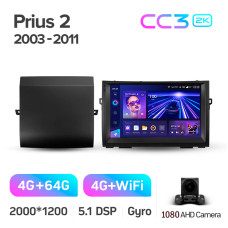 Штатная магнитола Teyes CC3 2k 4+64 Gb Toyota Prius XW20 2 2003-2011 (F1) 9″