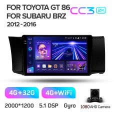 Штатна магнітола Teyes CC3 4+32 Gb Toyota GT 86 For Subaru BRZ (Left hand drive) 2012-2016 9" 2k