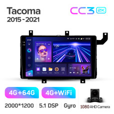 Штатная магнитола Teyes CC3 2k 4+64 Gb Toyota Tacoma N300 2015-2021 (F1) 9″