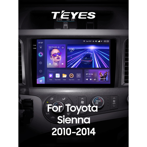 Штатна магнітола Teyes CC3 6+128 Gb з коловим оглядом 360° Toyota Sienna 3 XL30 2010 - 2014 9