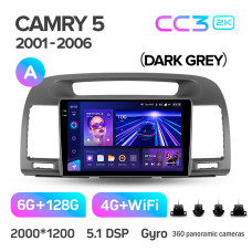 Штатная магнитола Teyes CC3 2k 6+128 Gb 360° Toyota Camry 5 XV 30 2001-2006 (A) 9″