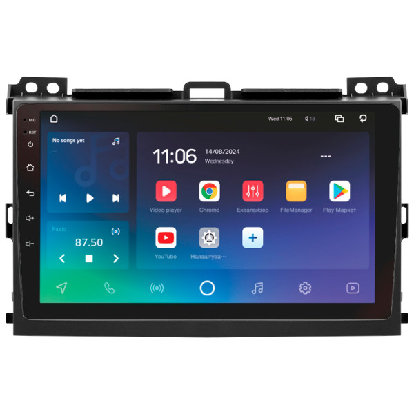Штатная магнитола Sigma Pro 9464 4+64 Gb Toyota Land Cruiser Prado 120 / Lexus GX470 J120 2002-2009 (F1) (B) 9″