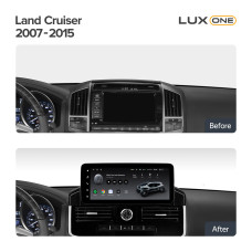 Штатна магнітола Teyes LUX ONE 6+128 Gb з коловим оглядом 360° Toyota Land Cruiser 11 200 2007-2015 (A) 12.3" (L3)
