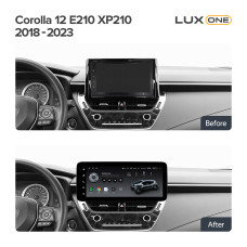 Штатная магнитола Teyes LUX ONE 4+32 Gb Toyota Corolla 12 E210 XP210 2018-2023 (A) 12.3″